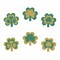 4E's Novelty Glitter Shamrock Temporary Tattoos, 24 Pack, St. Patrick's Day Tattoos, Party Tattoos for Kids Accessories